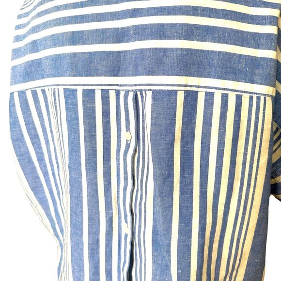 MADEWELL women's Linen Cotton blend striped blouse - SMALL - Picture 8 of 15